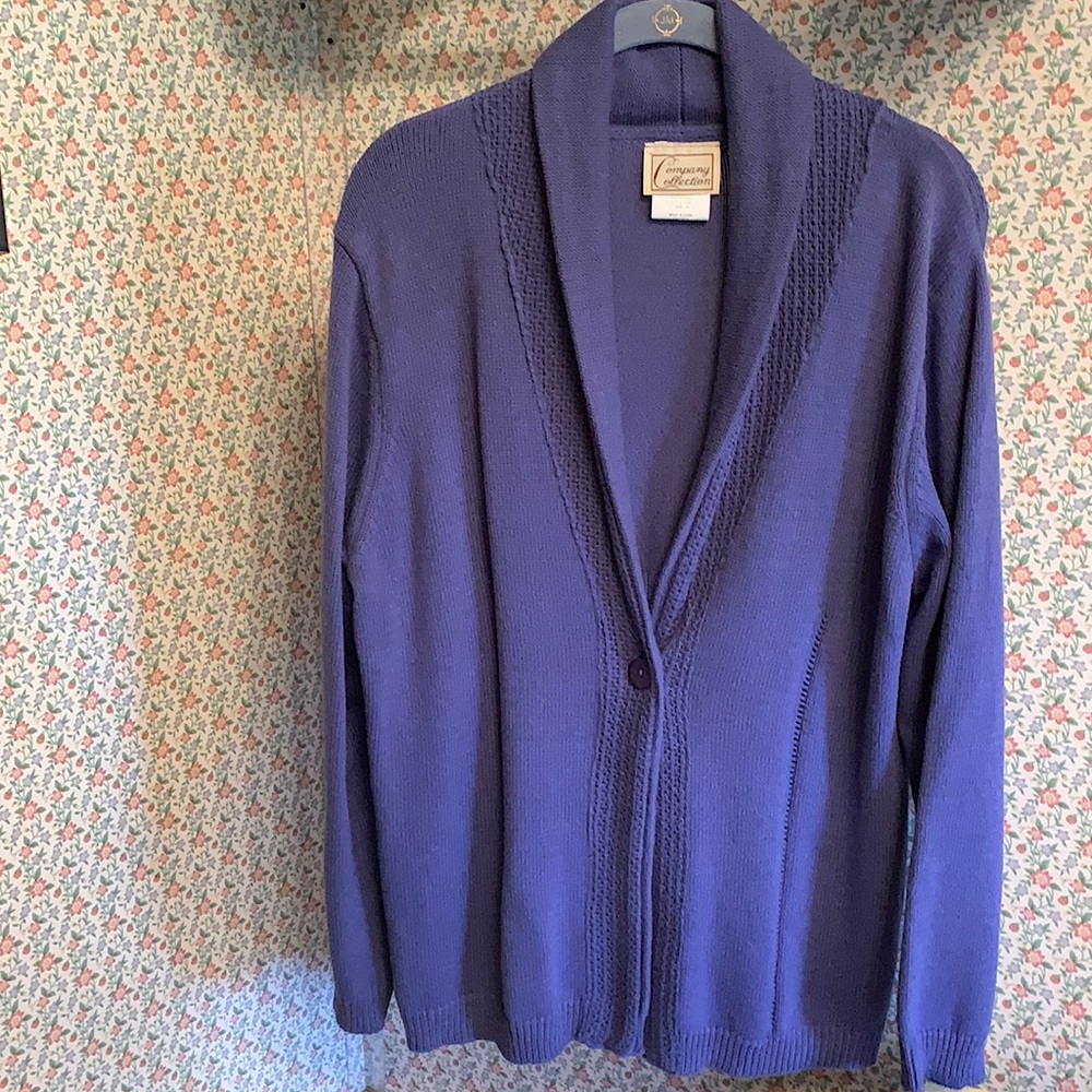 sweater, V-neck,purple-ish